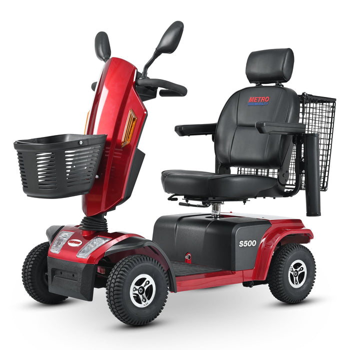 Metro Mobility S500 Heavy-Duty Mobility Scooter | 350lb Capacity | 28 Mile Range | 8 MPH | Rear Suspension