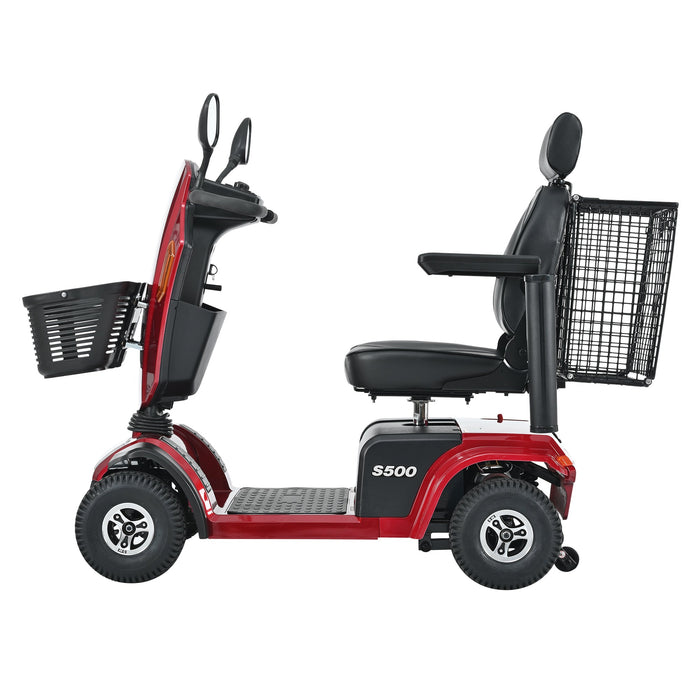 Metro Mobility S500 Heavy-Duty Mobility Scooter | 350lb Capacity | 28 Mile Range | 8 MPH | Rear Suspension