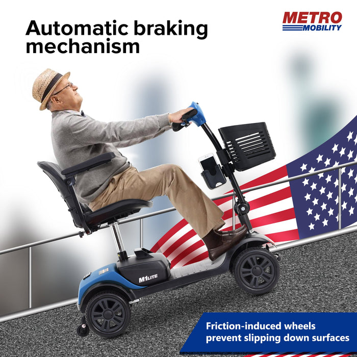 Metro Mobility M1 Lite 4-Wheel Mobility Scooter | 265lbs Weight Capacity | 10 Miles Range | 4.97 MPH