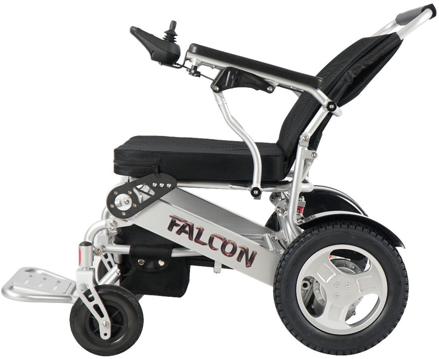 Falcon HD Foldable Electric Wheelchair w/ Reclining Backrest | 400 lb Capacity | 22 Mile Range | 19" Wide Seat