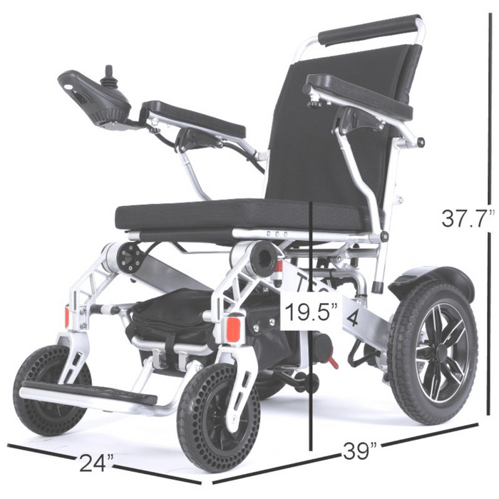 Tech 4 Foldable Remote Control Electric Wheelchair | 330 lb Capacity | 9.5 Mile Range | 18.5" Wide Seat