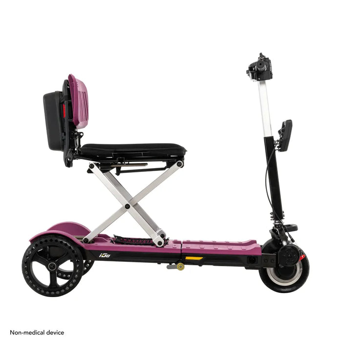 Pride i-Go 3-Wheel Folding / Portable Mobility Scooter | 9 Mile Range | 275lb Capacity | 4 MPH Speed