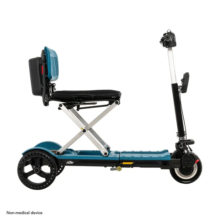 Pride i-Go 3-Wheel Folding / Portable Mobility Scooter | 9 Mile Range | 275lb Capacity | 4 MPH Speed