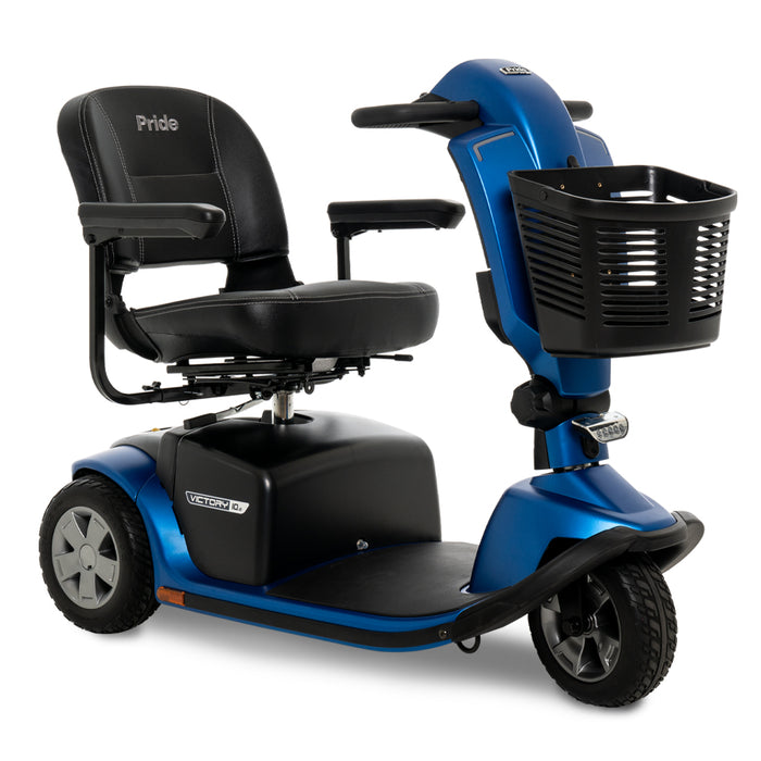 Pride Victory 10.2 3-Wheel Mobility Scooter | 400lb Capacity | 13.5 Mile Range | 5.2 MPH Speed