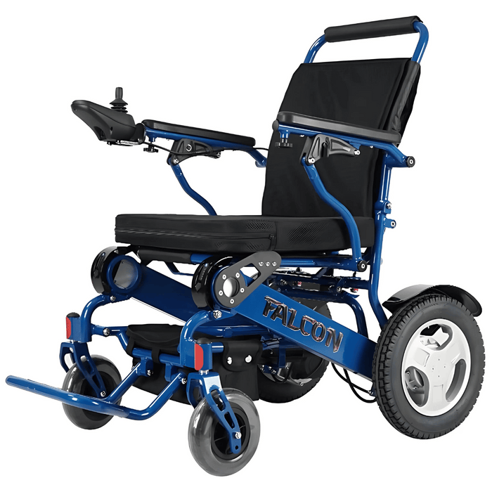 Falcon HD Foldable Electric Wheelchair w/ Reclining Backrest | 400 lb Capacity | 22 Mile Range | 19" Wide Seat