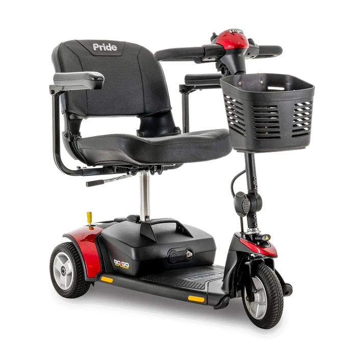 Pride Go-Go Elite Traveller 3-Wheel Travel Mobility Scooter | 300lb Capacity | 10.5 Mile Range