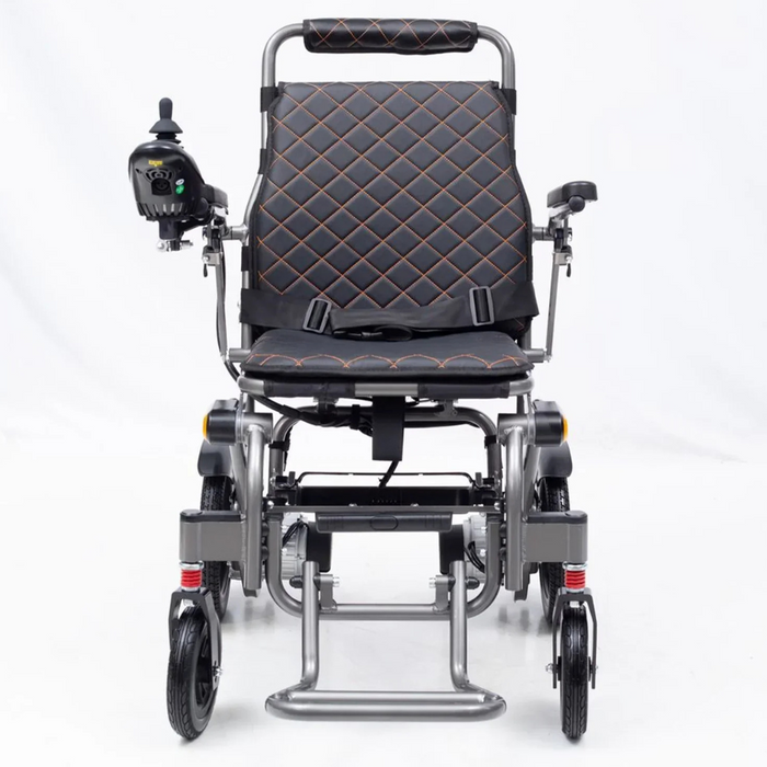 ComfyGO Glide Care G-5 Lightweight Foldable Electric Wheelchair | 225 lb Capacity | 12 Mile Range | 17” Wide Seat