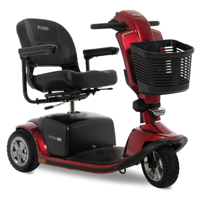 Pride Victory 10.2 3-Wheel Mobility Scooter | 400lb Capacity | 13.5 Mile Range | 5.2 MPH Speed