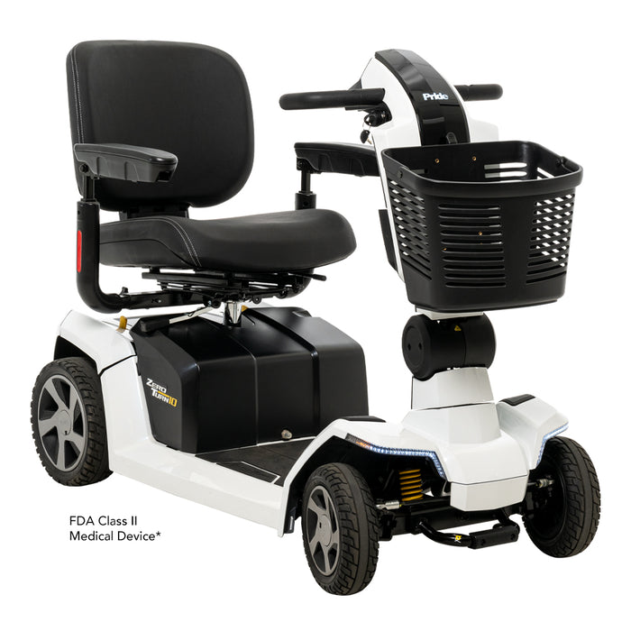 Pride Zero Turn 10 4-Wheel Mobility Scooter | 400lb Capacity | 21.2 Mile Range | 7.3 MPH Speed