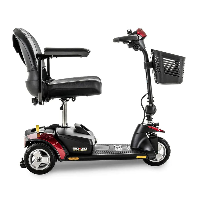 Pride Go-Go Elite Traveller 3-Wheel Travel Mobility Scooter | 300lb Capacity | 10.5 Mile Range