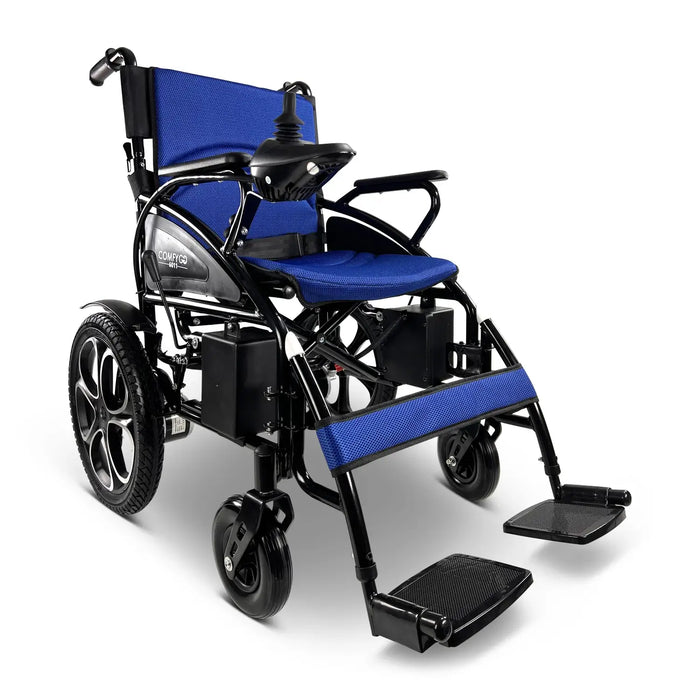 ComfyGo 6011 Lightweight Electric Folding Wheelchair | Dual Motors | 13-Mile Range | 265 lb Capacity