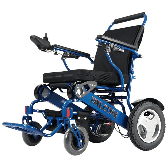 Falcon HD Foldable Electric Wheelchair w/ Reclining Backrest | 400 lb Capacity | 22 Mile Range | 19" Wide Seat