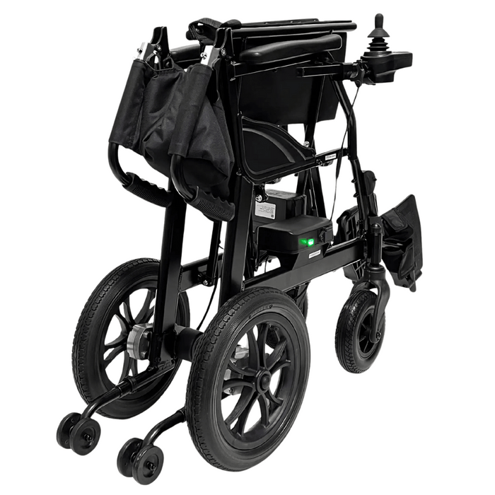 ComfyGo X-lite Ultra Lightweight Foldable Electric Wheelchair | 220 lb Capacity | 10 Mile Range | 18.5” Wide Seat