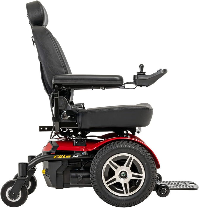 Pride Jazzy Elite 14 All-Terrain Front Wheel Power Wheelchair | 300 lb Capacity | 18 Mile Range | 20” Wide Seat