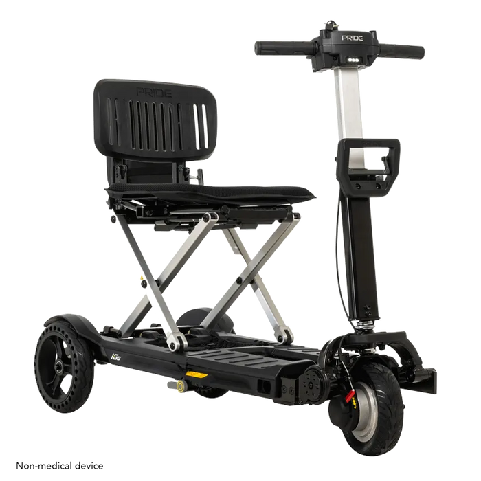 Pride i-Go 3-Wheel Folding / Portable Mobility Scooter | 9 Mile Range | 275lb Capacity | 4 MPH Speed