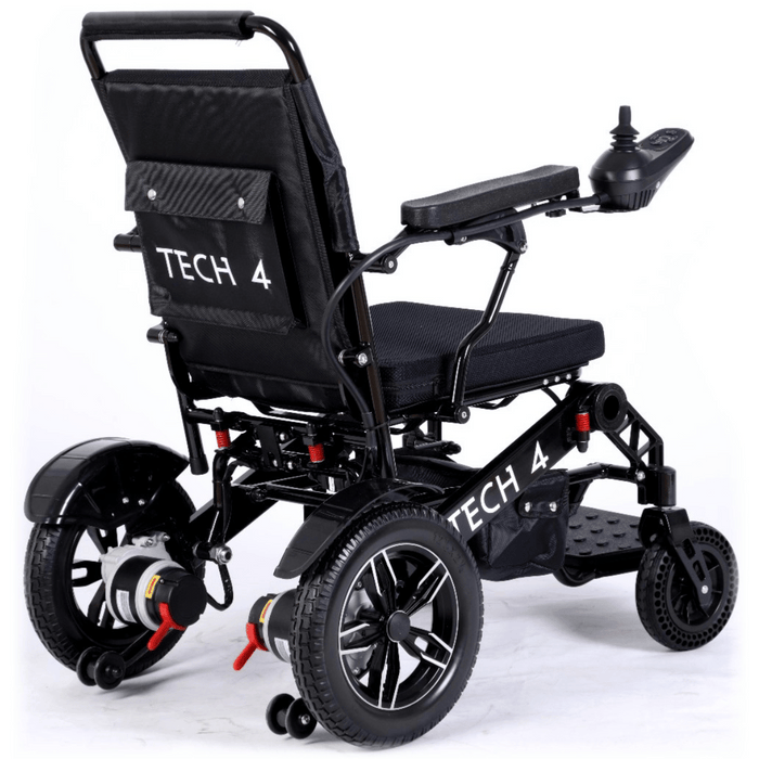 Tech 4 Foldable Remote Control Electric Wheelchair | 330 lb Capacity | 9.5 Mile Range | 18.5" Wide Seat