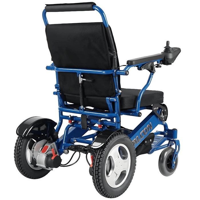 Falcon HD Foldable Electric Wheelchair w/ Reclining Backrest | 400 lb Capacity | 22 Mile Range | 19" Wide Seat