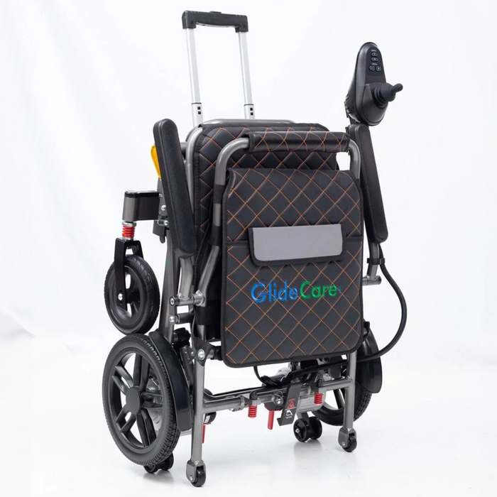 ComfyGO Glide Care G-5 Lightweight Foldable Electric Wheelchair | 225 lb Capacity | 12 Mile Range | 17” Wide Seat
