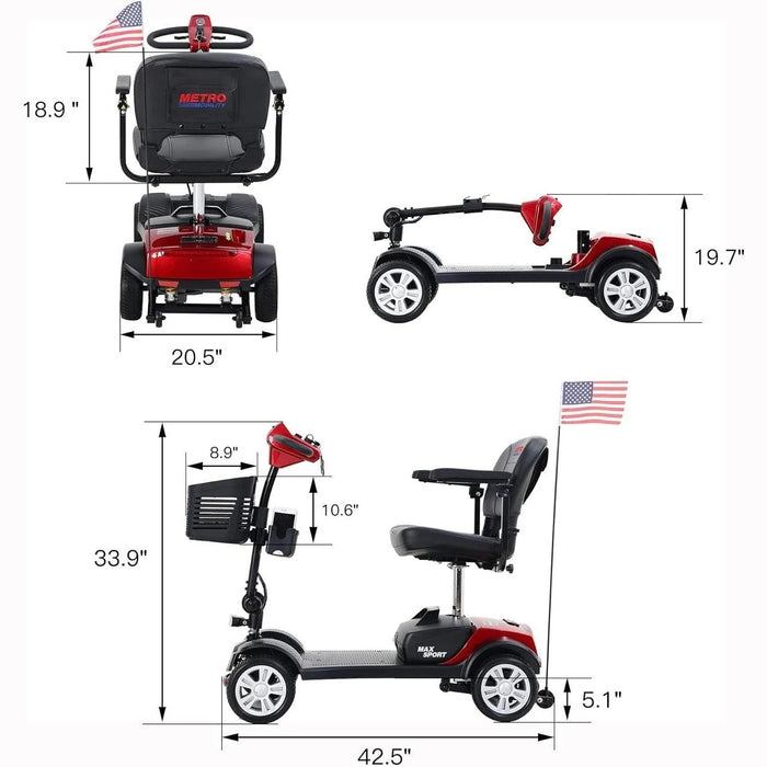 Metro Mobility Max Sport 4-Wheel Mobility Scooter