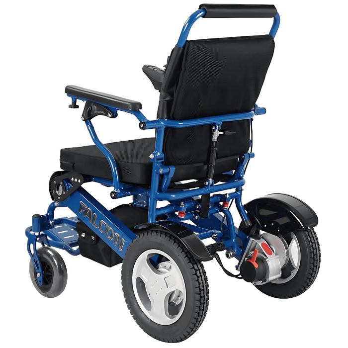 Falcon HD Foldable Electric Wheelchair w/ Reclining Backrest | 400 lb Capacity | 22 Mile Range | 19" Wide Seat