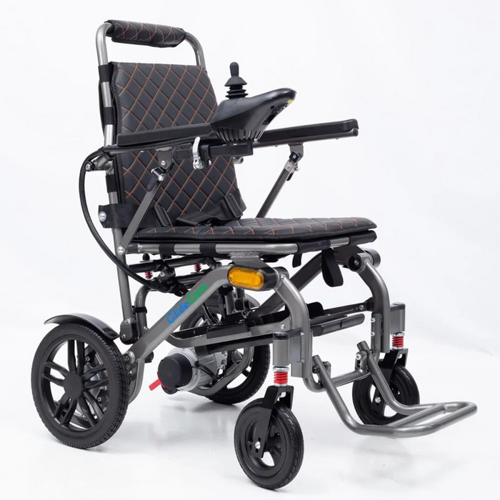 ComfyGO Glide Care G-5 Lightweight Foldable Electric Wheelchair | 225 lb Capacity | 12 Mile Range | 17” Wide Seat