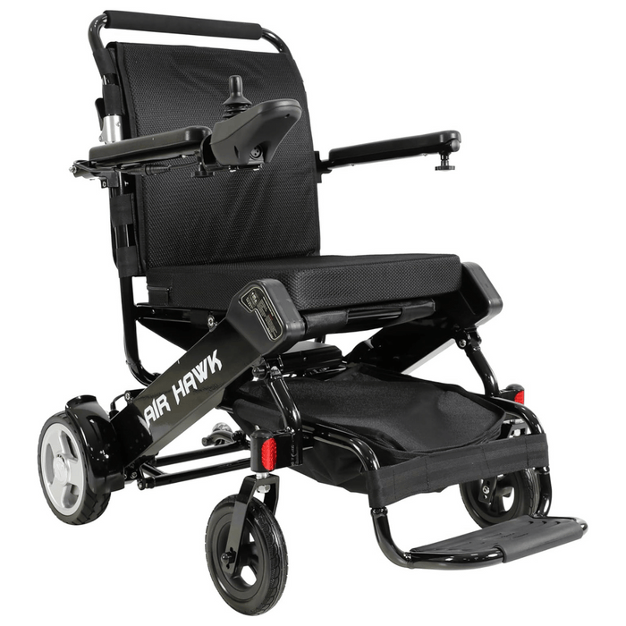 Air Hawk Foldable Lightweight Power Wheelchair | Aircraft-Grade Aluminum | Airline/Travel Approved