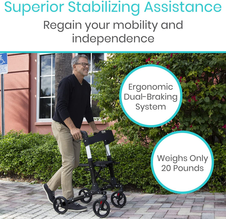 Walker Rollator - Lightweight Foldable Walking Transport