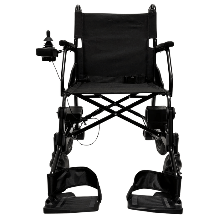 ComfyGo X-lite Ultra Lightweight Foldable Electric Wheelchair | 220 lb Capacity | 10 Mile Range | 18.5” Wide Seat