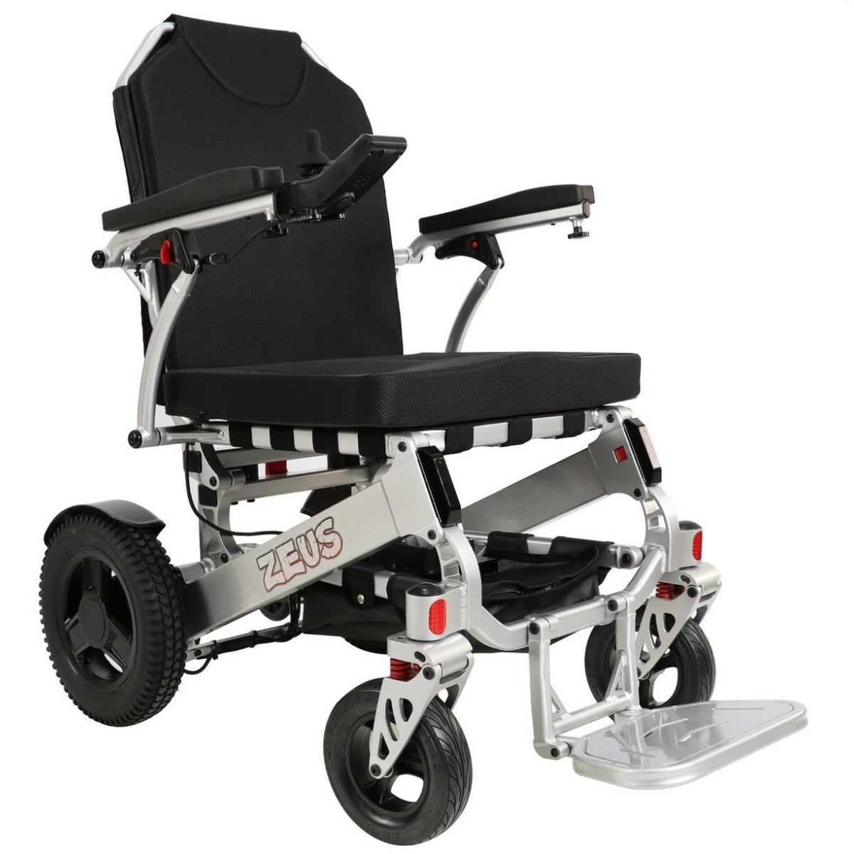 Zeus Heavy Duty Foldable Electric Wheelchair w/ Remote Control