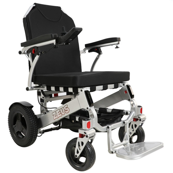 Zeus Heavy Duty Foldable Electric Wheelchair w/ Remote Control | 660 lb Capacity | 18 Mile Range | 23.6" Wide Seat