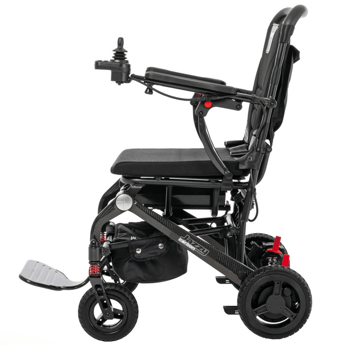 Pride Jazzy Carbon Travel Folding Power Wheelchair | Ultra-Light Carbon Fiber | 300lb Capacity | 9.3 Mile Range | 3.7 MPH Speed