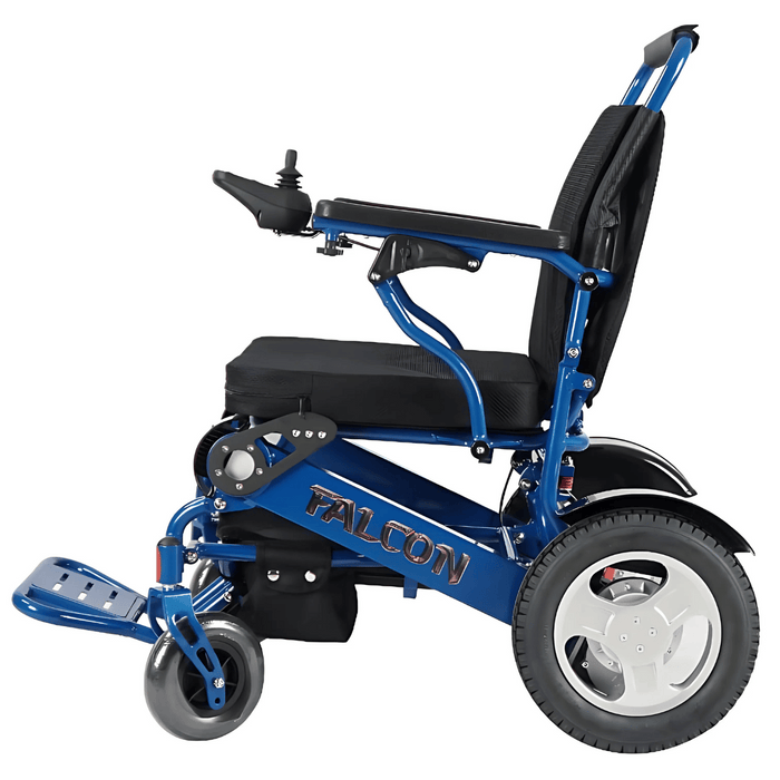 Falcon HD Foldable Electric Wheelchair w/ Reclining Backrest | 400 lb Capacity | 22 Mile Range | 19" Wide Seat