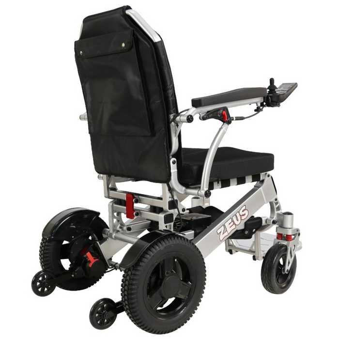 Zeus Heavy Duty Foldable Electric Wheelchair w/ Remote Control | 660 lb Capacity | 18 Mile Range | 23.6" Wide Seat