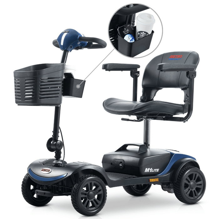 Metro Mobility M1 Lite 4-Wheel Mobility Scooter | 265lbs Weight Capacity | 10 Miles Range | 4.97 MPH