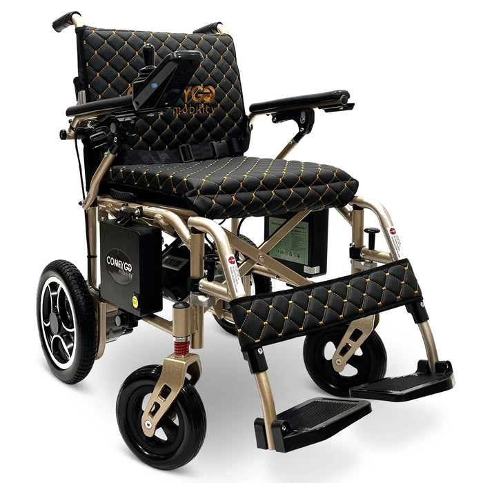 ComfyGO X7 Remote Control Foldable Electric Wheelchair | 265 lb Capacity | 10 Mile Range | 19” Wide Seat