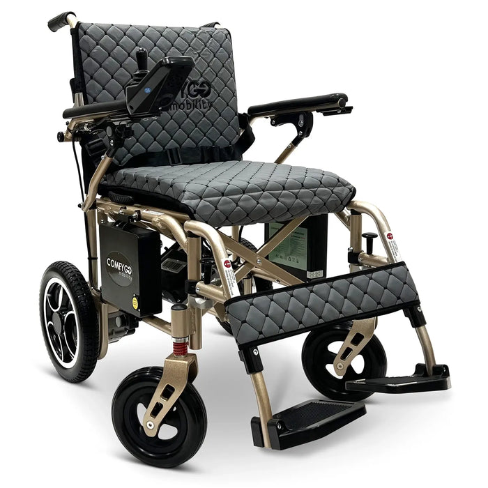 ComfyGO X7 Remote Control Foldable Electric Wheelchair | 265 lb Capacity | 10 Mile Range | 19” Wide Seat