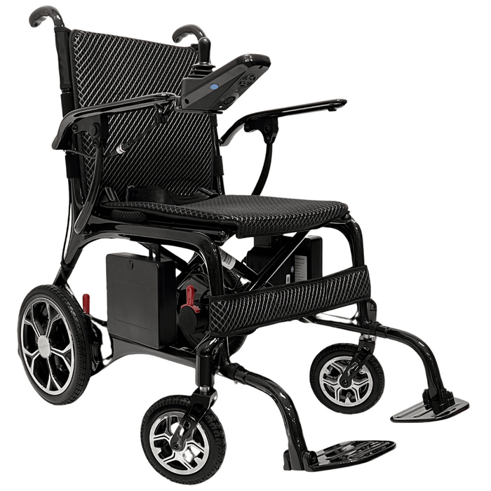 ComfyGo Phoenix Carbon Fiber Electric Wheelchair | Airline Approved | 240lb Capacity | 15.5 Mile Range | 4 MPH Speed