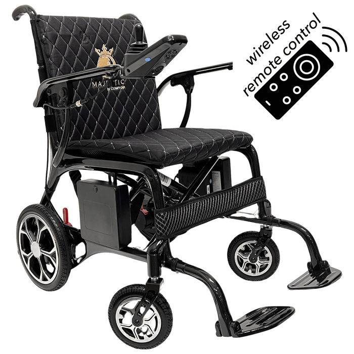 ComfyGo Phoenix Carbon Fiber Electric Wheelchair | Airline Approved | 240lb Capacity | 15.5 Mile Range | 4 MPH Speed