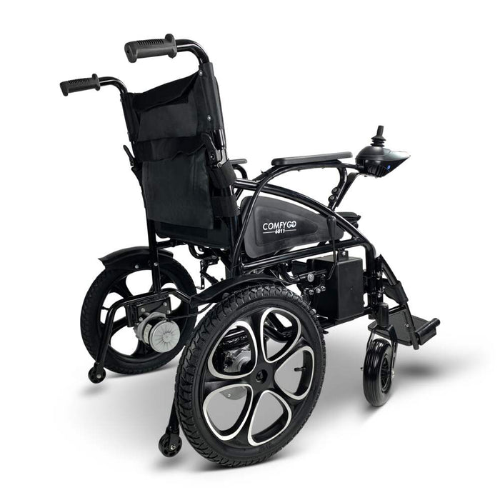 ComfyGo 6011 Lightweight Electric Folding Wheelchair | Dual Motors | 13-Mile Range | 265 lb Capacity