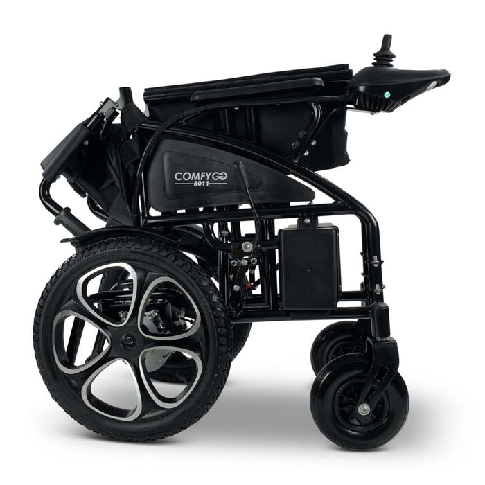 ComfyGo 6011 Lightweight Electric Folding Wheelchair | Dual Motors | 13-Mile Range | 265 lb Capacity