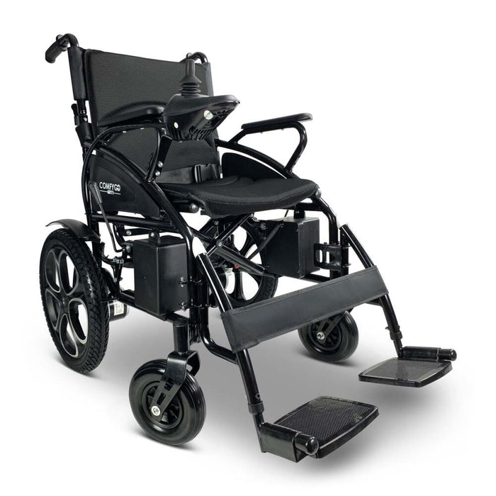 ComfyGo 6011 Lightweight Electric Folding Wheelchair | Dual Motors | 13-Mile Range | 265 lb Capacity