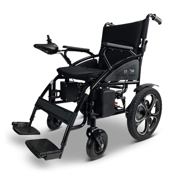 ComfyGo 6011 Lightweight Electric Folding Wheelchair | Dual Motors | 13-Mile Range | 265 lb Capacity