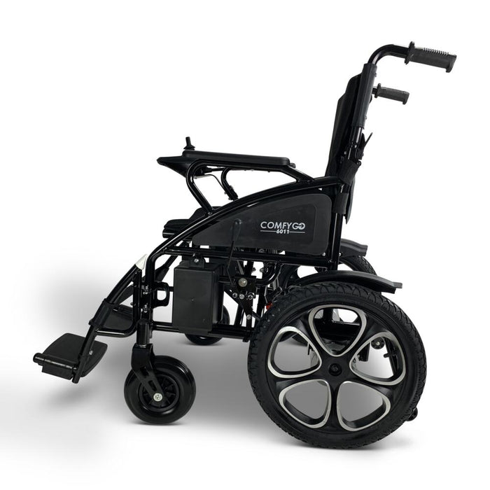 ComfyGo 6011 Foldable Electric Wheelchair | 265 lb Capacity | 13 Mile Range | 18" Wide Seat