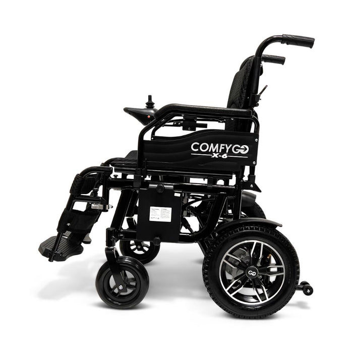 ComfyGO X6 Lightweight Foldable Electric Wheelchair | Airline Approved | 310lb Capacity | 13 Mile Range | 4 MPH Speed