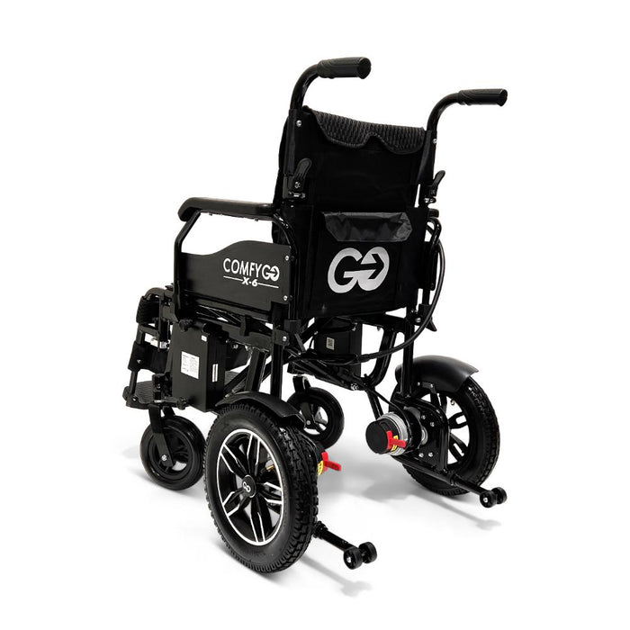 ComfyGO X6 Lightweight Foldable Electric Wheelchair | Airline Approved | 310lb Capacity | 13 Mile Range | 4 MPH Speed