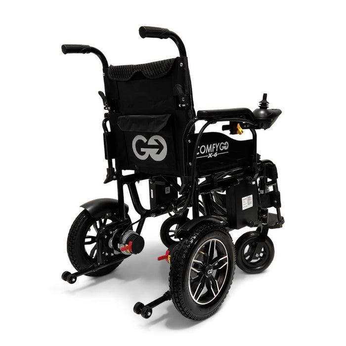 ComfyGO X6 Lightweight Foldable Electric Wheelchair | Airline Approved | 310lb Capacity | 13 Mile Range | 4 MPH Speed