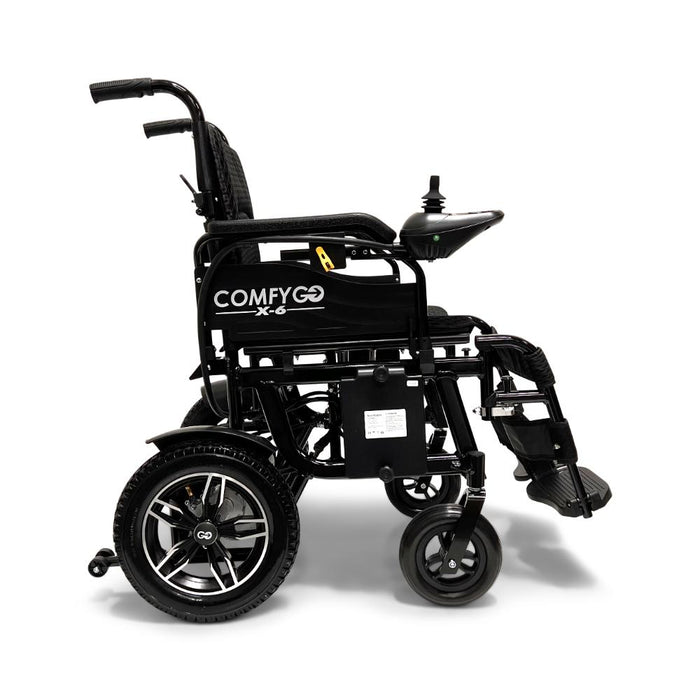 ComfyGO X6 Lightweight Foldable Electric Wheelchair | Airline Approved | 310lb Capacity | 13 Mile Range | 4 MPH Speed