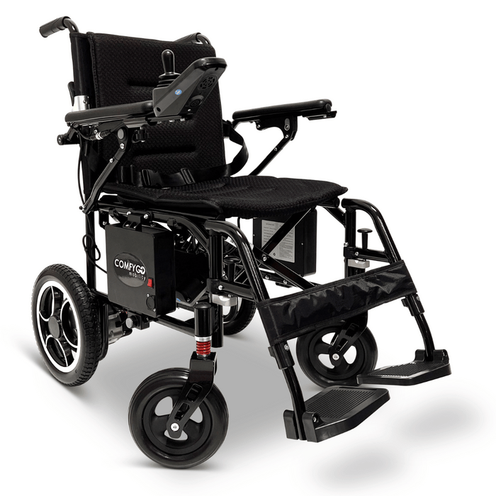 ComfyGO X7 Lightweight Foldable Electric Wheelchair | 265lb Capacity | 19 Mile Range | Airline Approved