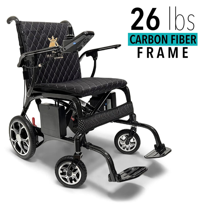 ComfyGO X7 Lightweight Foldable Electric Wheelchair | 265lb Capacity | 19 Mile Range | Airline Approved