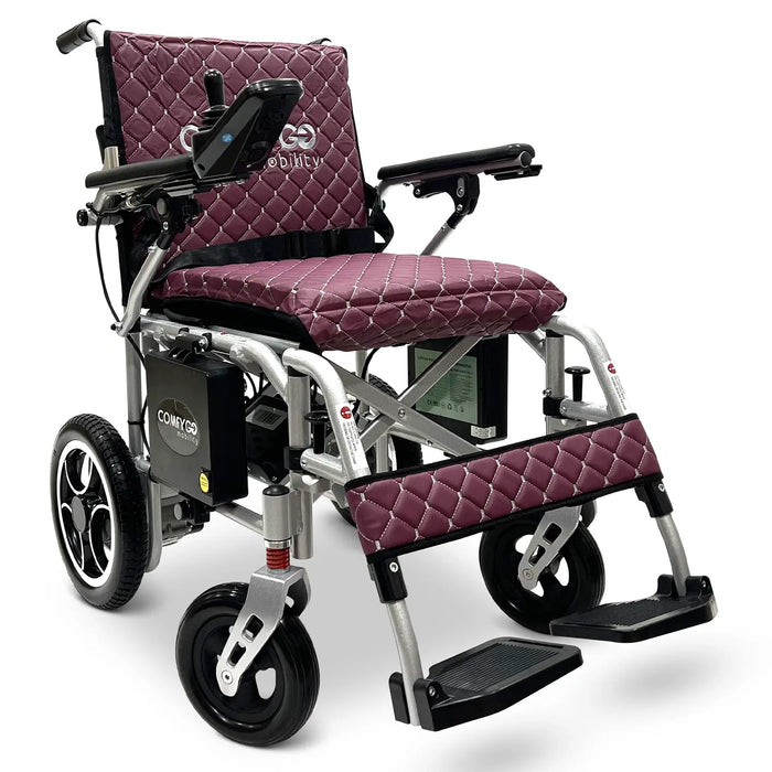 ComfyGO X7 Remote Control Foldable Electric Wheelchair | 265 lb Capacity | 10 Mile Range | 19” Wide Seat